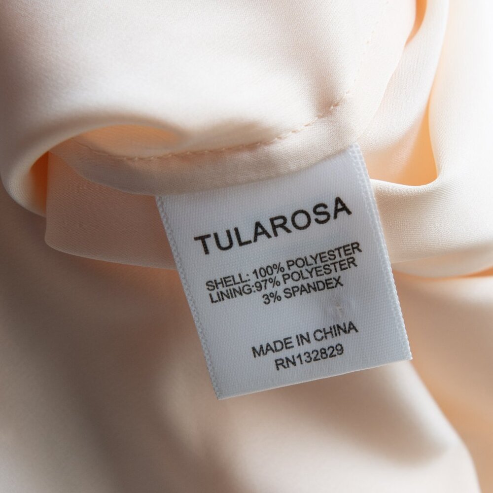 Tularosa Elba Dress Floral Lace Shift Pom Trim Mini Multicolor Ivory Size Large - Picture 4 of 6